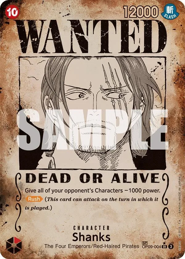 Shanks (Wanted Poster) card front