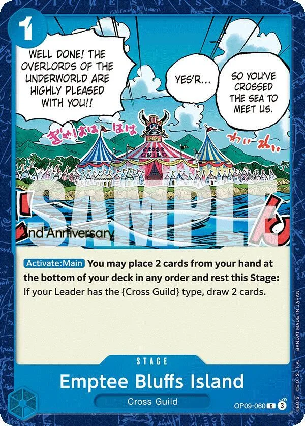 Emptee Bluffs Island card front