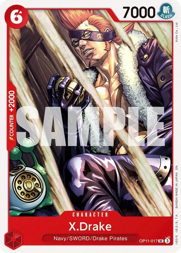 X.Drake card front