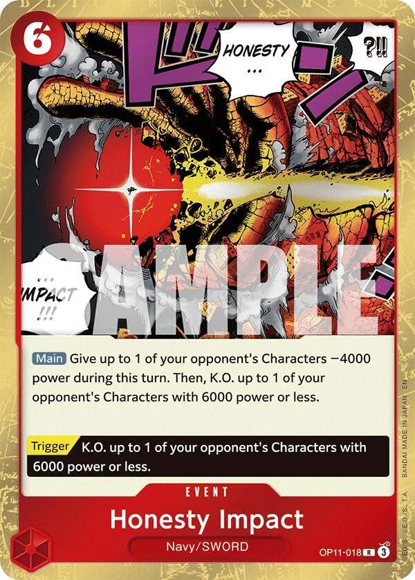 Honesty Impact card front
