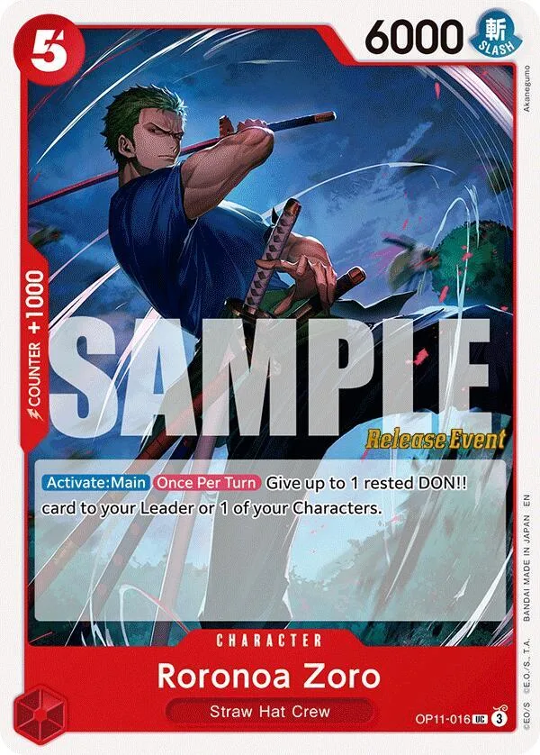 Roronoa Zoro card front