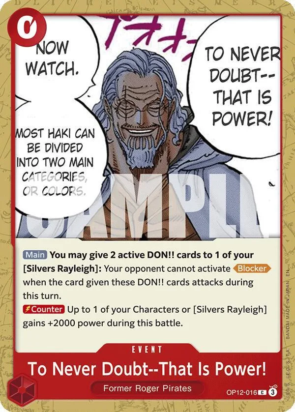 To Never Doubt--That Is Power! card front