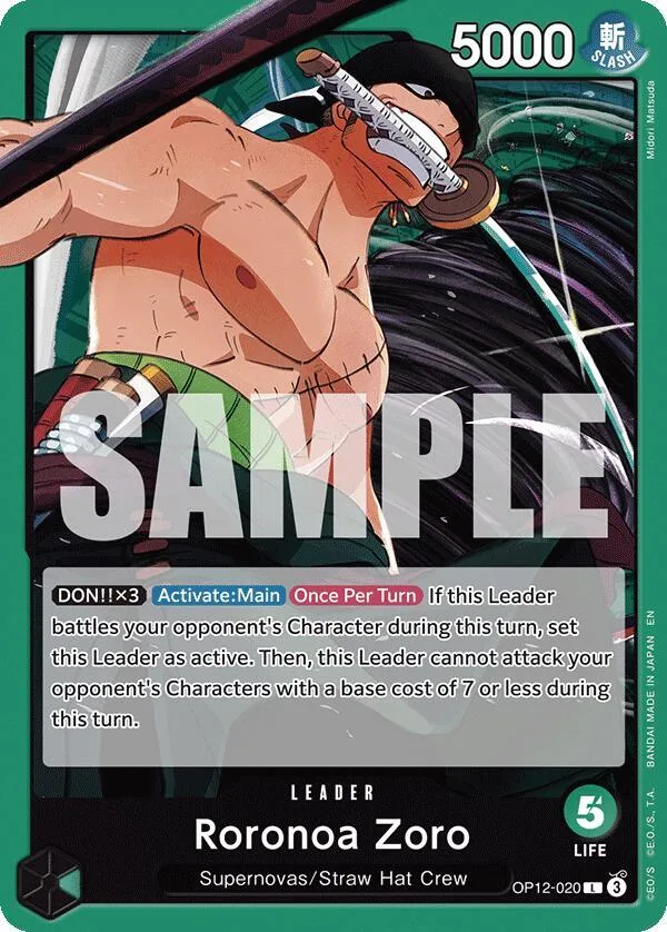 Roronoa Zoro card front