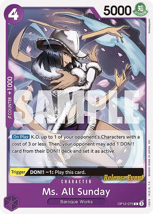 Ms. All Sunday card front