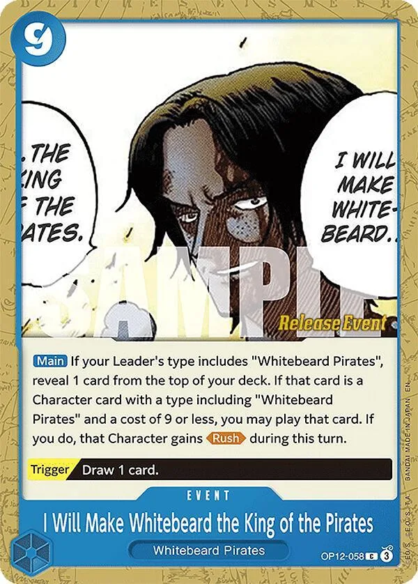 I Will Make Whitebeard the King of the Pirates card front