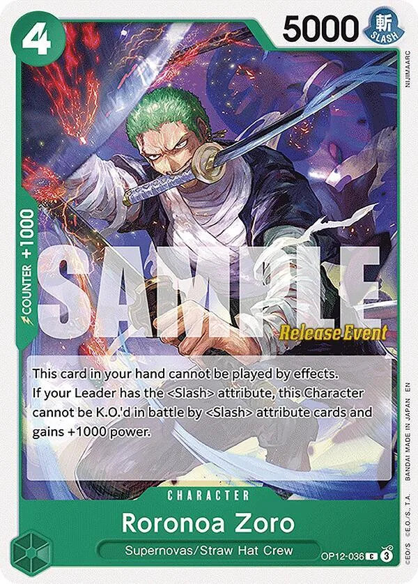 Roronoa Zoro card front
