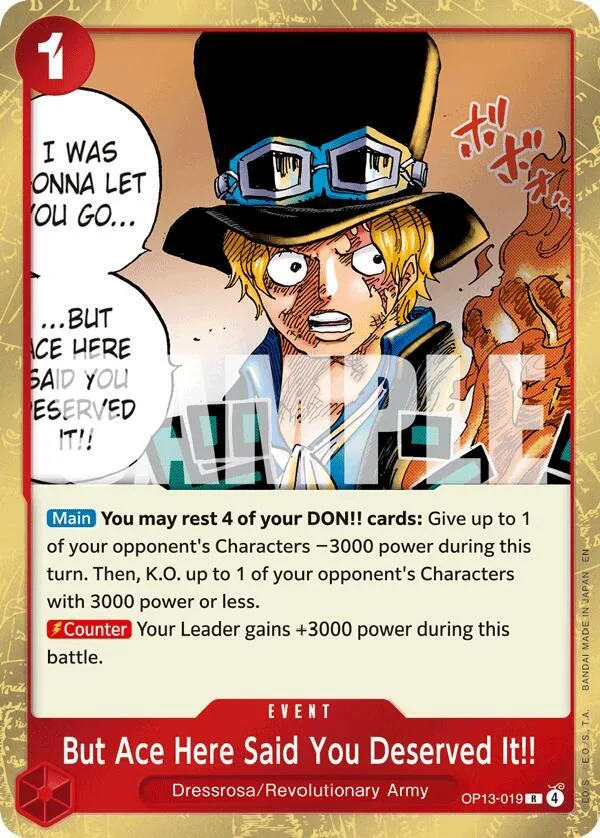 But Ace Here Said You Deserved It!! card front
