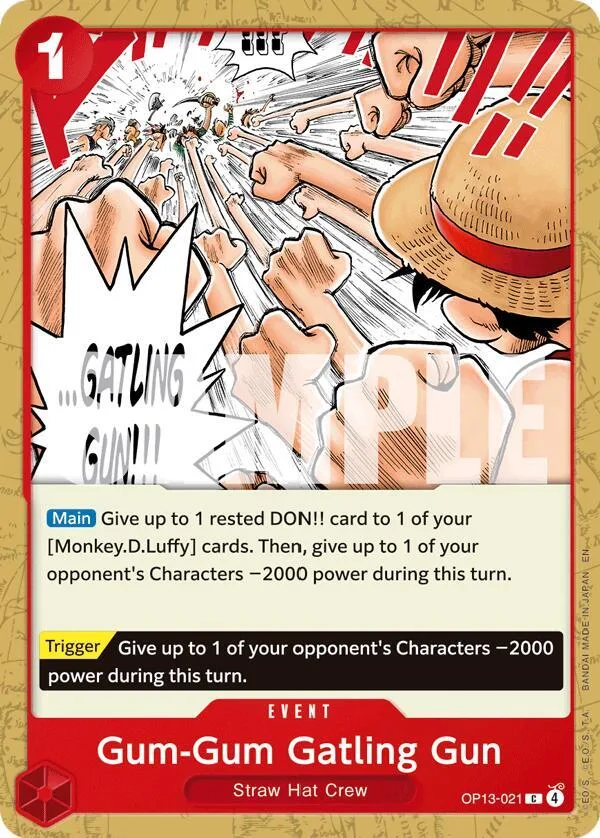 Gum-Gum Gatling Gun card front