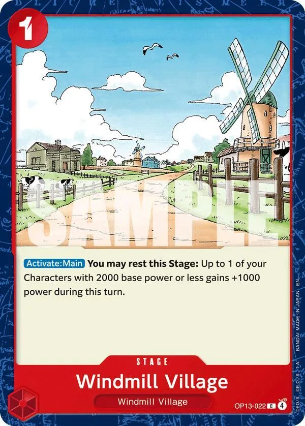 Windmill Village card front