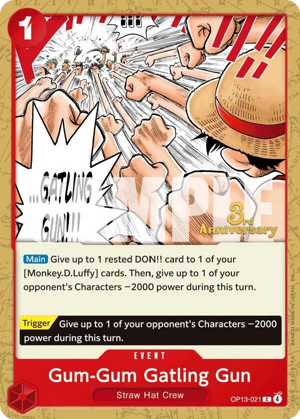 Gum-Gum Gatling Gun card front