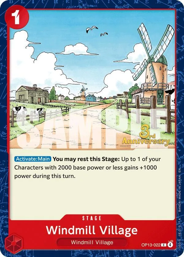 Windmill Village card front