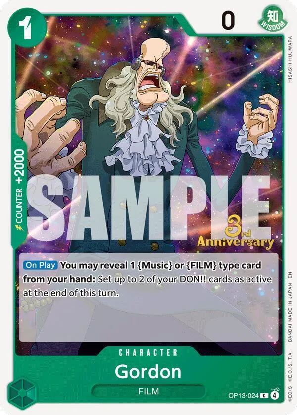 Gordon card front