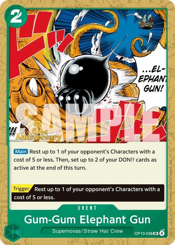 Gum-Gum Elephant Gun card front