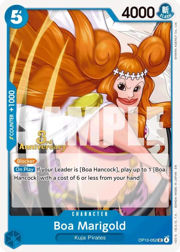 Boa Marigold card front