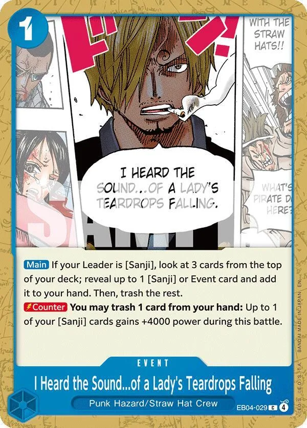I Heard the Sound...of a Lady's Teardrops Falling card front