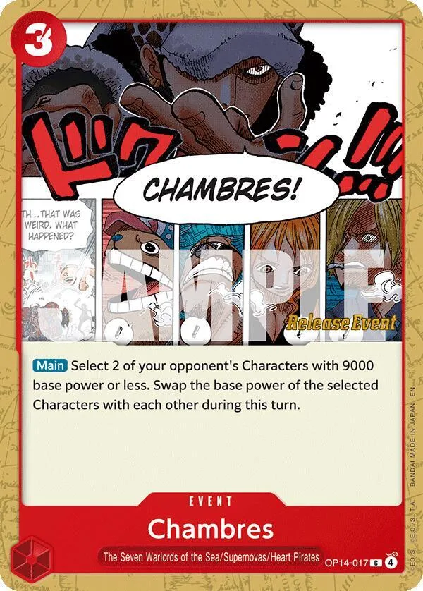 Chambres card front