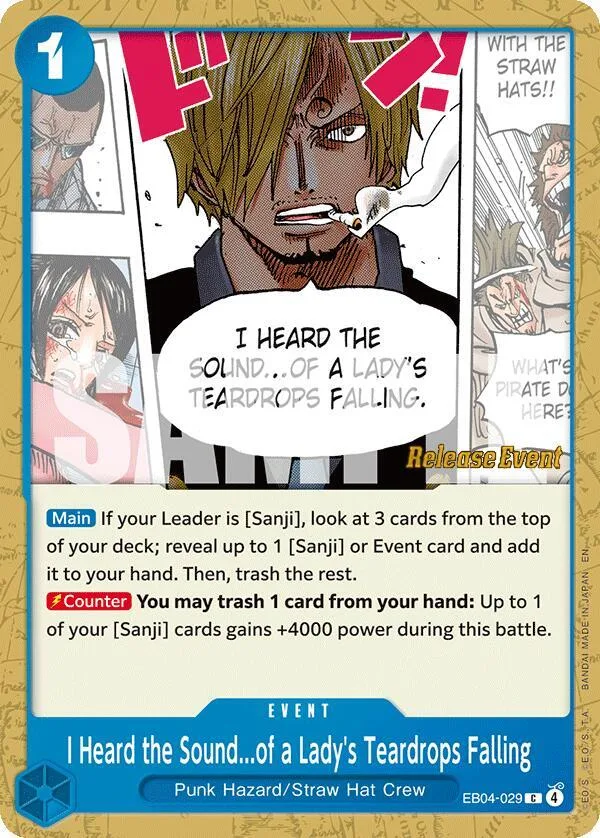 I Heard the Sound...of a Lady's Teardrops Falling card front