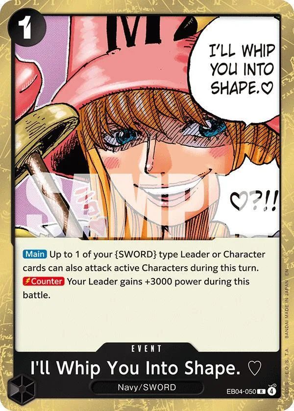 I'll Whip You Into Shape. card front