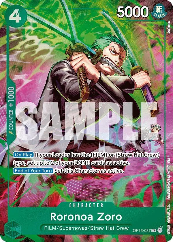 Roronoa Zoro card front