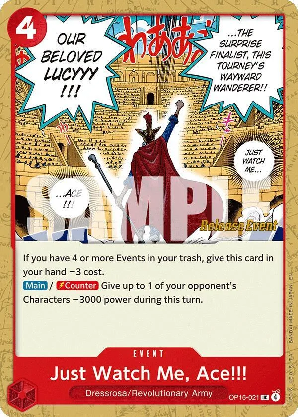Just Watch Me, Ace!!! card front