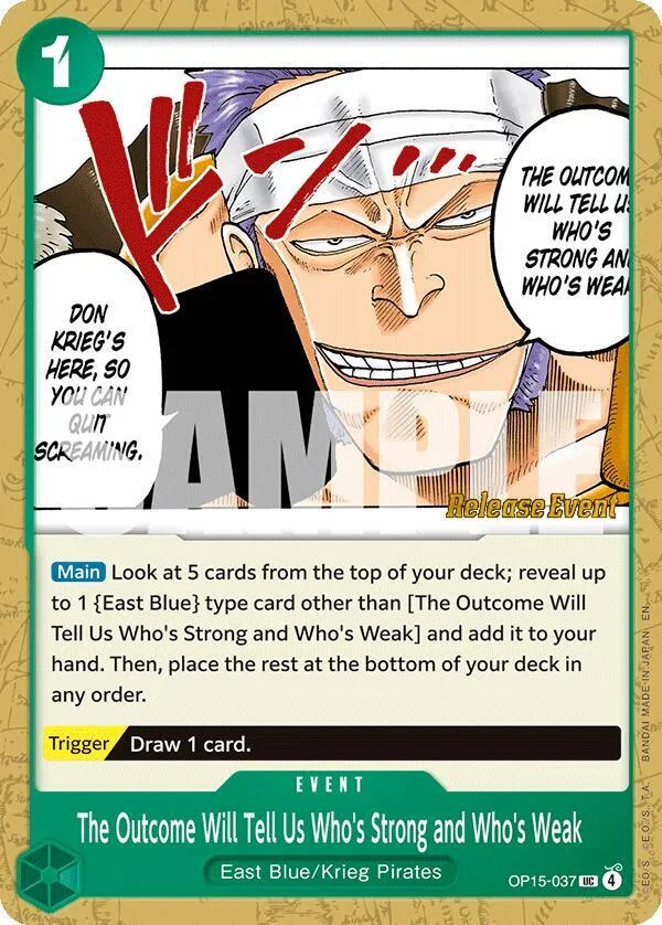 The Outcome Will Tell Us Who's Strong and Who's Weak card front