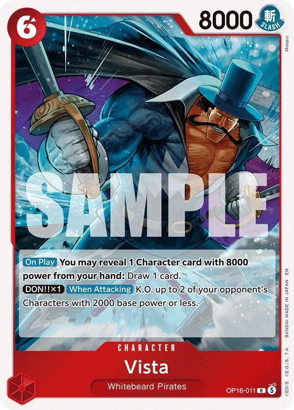 Vista card front