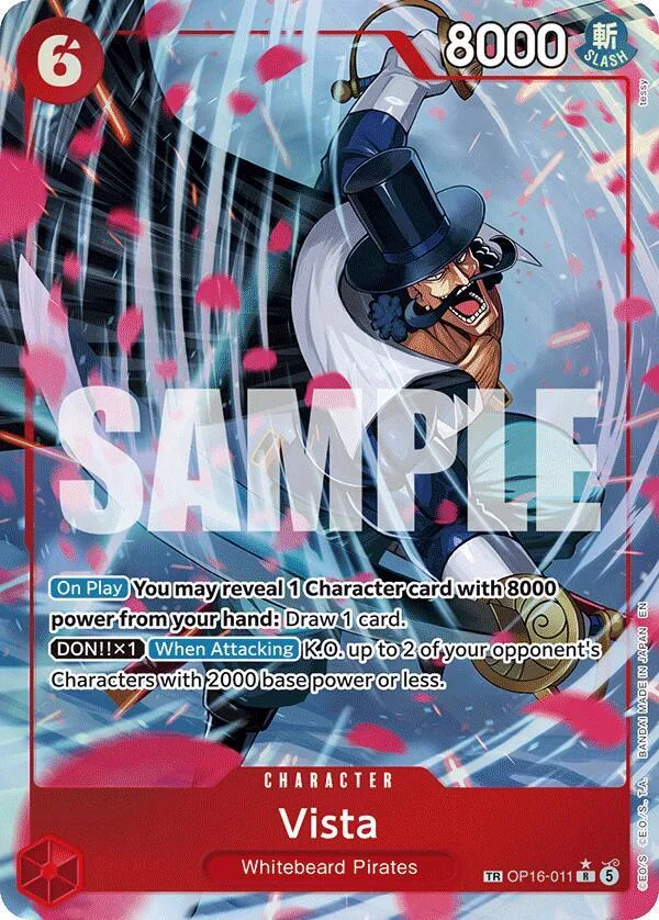 Vista (TR) card front