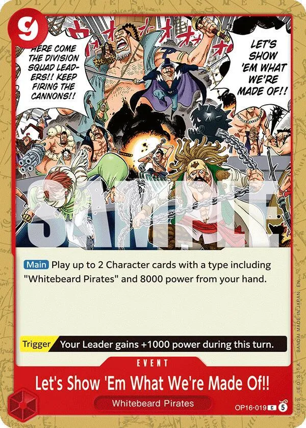 Let's Show 'Em What We're Made Of!! card front