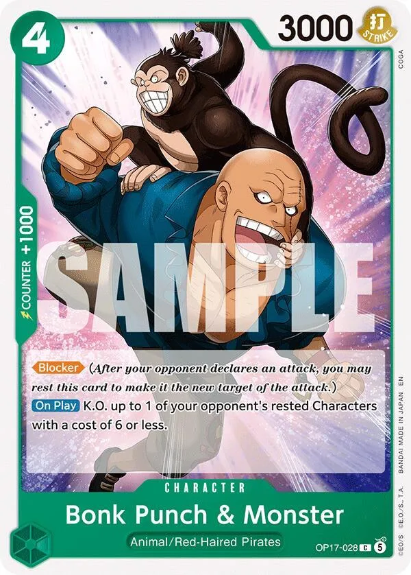 Bonk Punch & Monster card front