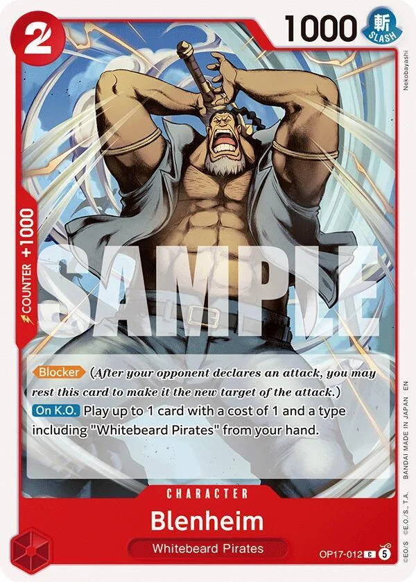 Blenheim card front