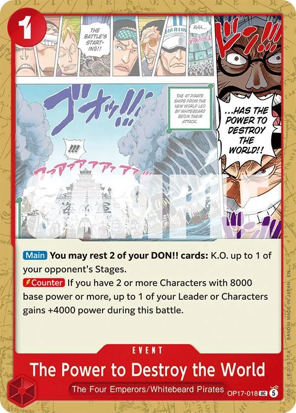 The Power to Destroy the World card front