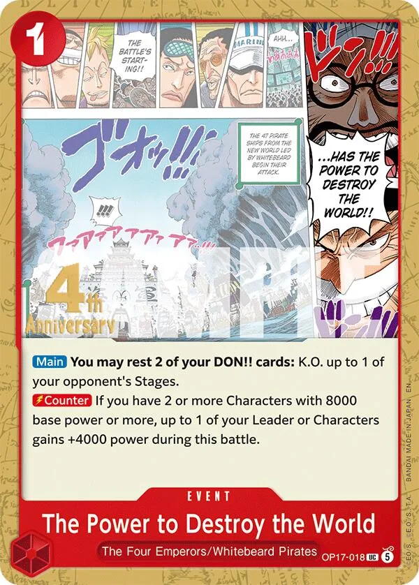 The Power to Destroy the World card front
