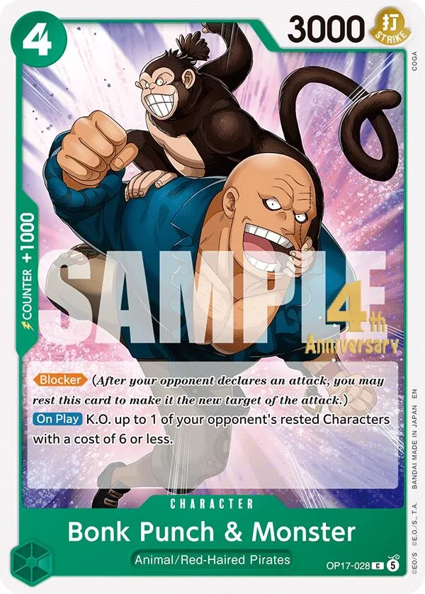 Bonk Punch & Monster card front