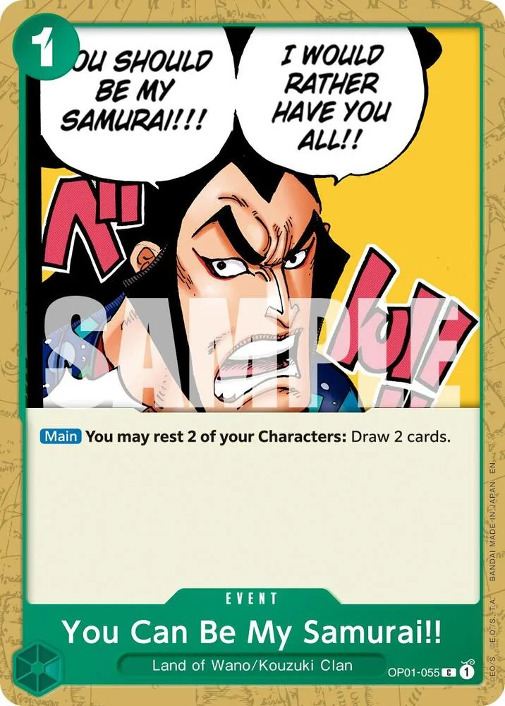 You Can Be My Samurai!! card front