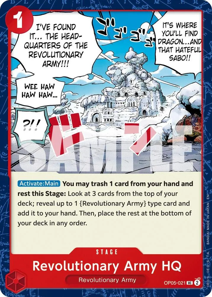 Revolutionary Army HQ card front