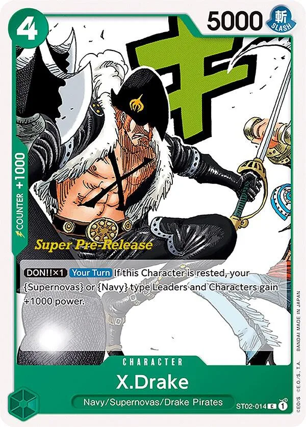 X.Drake card front