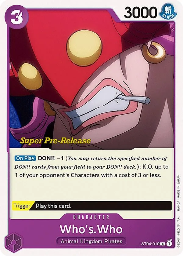 Who's.Who card front