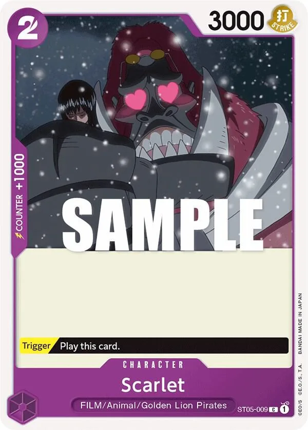 Scarlet card front