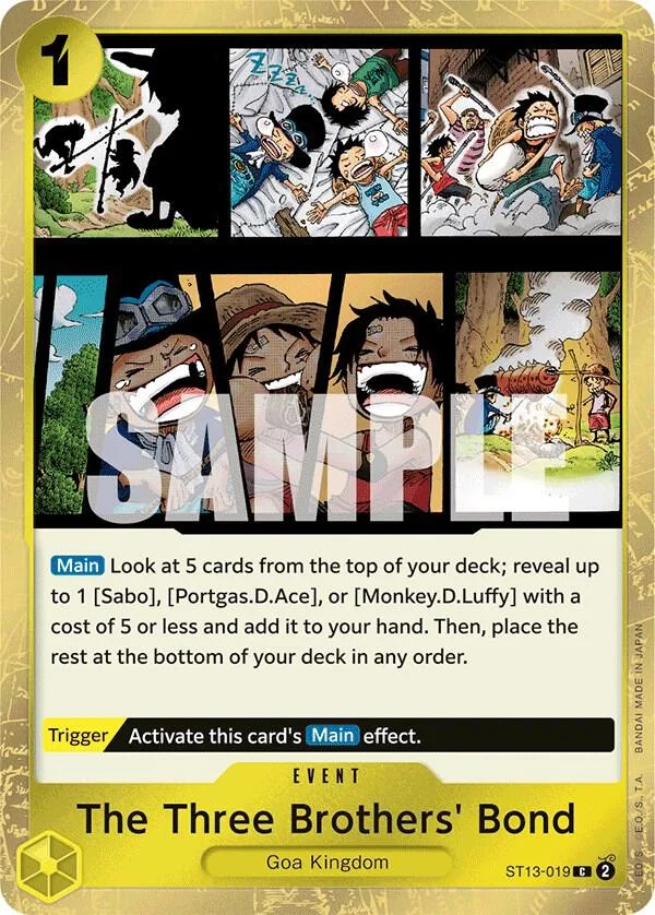 The Three Brothers' Bond card front