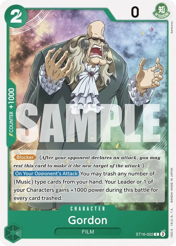 Gordon card front