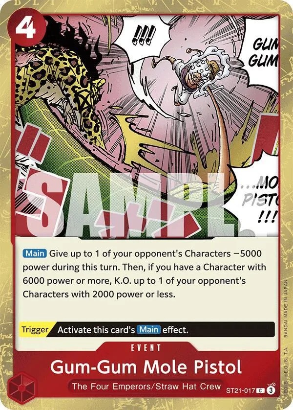 Gum-Gum Mole Pistol card front