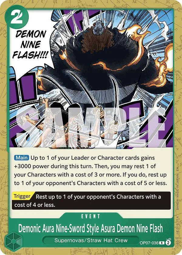 Demonic Aura Nine-Sword Style Asura Demon Nine Flash card front