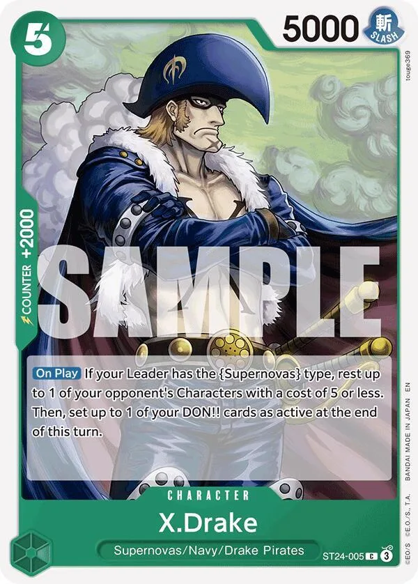 X.Drake card front