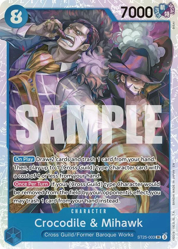 Crocodile & Mihawk card front