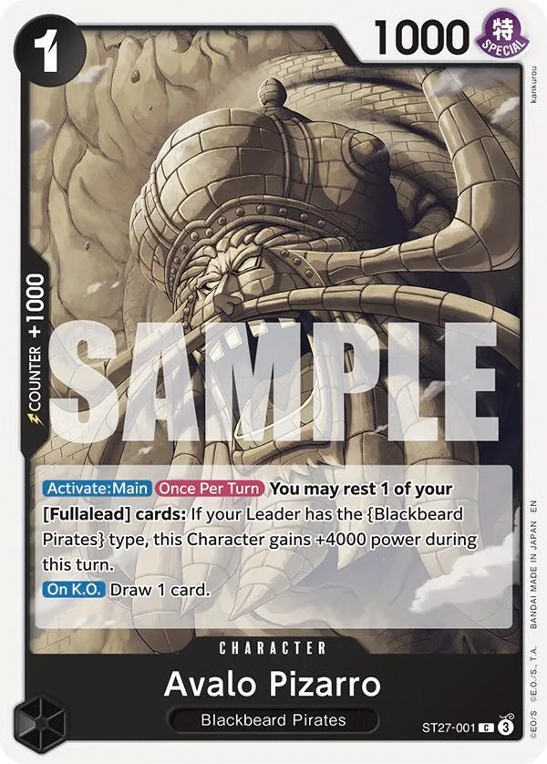 Avalo Pizarro card front