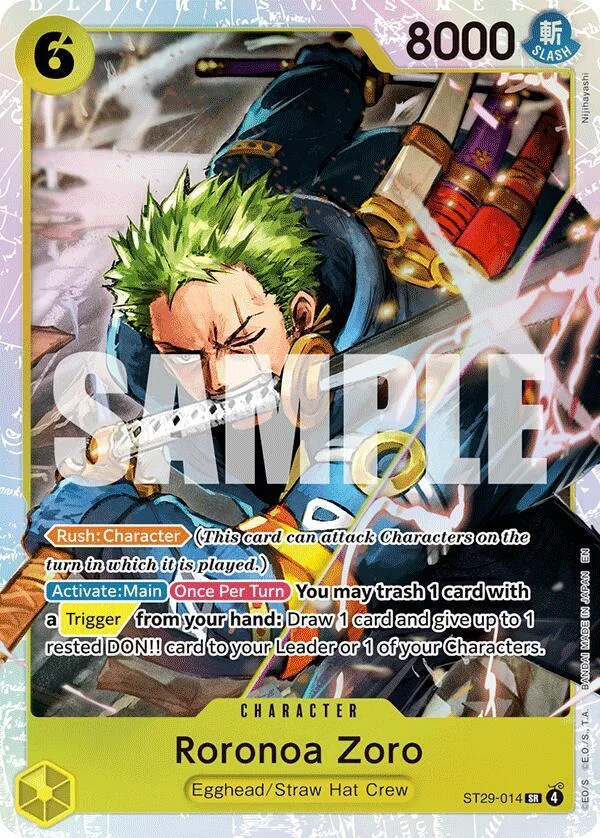 Roronoa Zoro card front