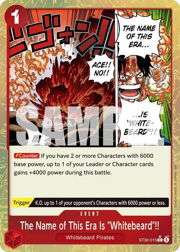 The Name of This Era Is "Whitebeard"!! (Parallel) card front