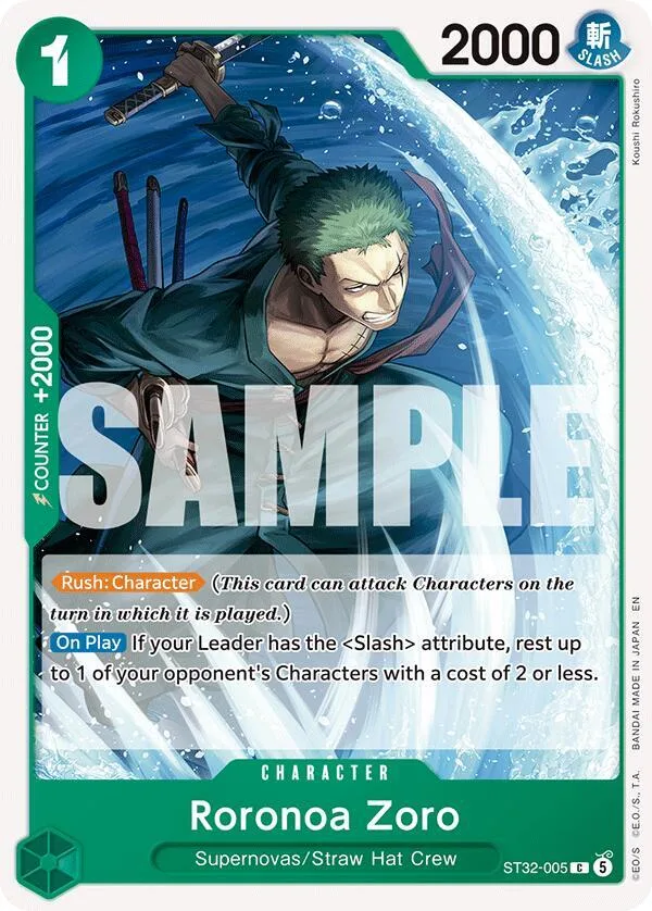 Roronoa Zoro card front