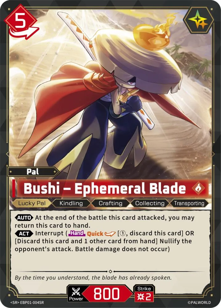Bushi - Ephemeral Blade (SR) card front