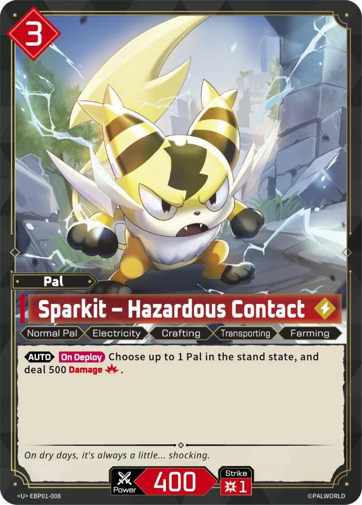 Sparkit - Hazardous Contact card front